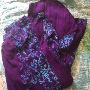 Boho hand batik skirt XL 12-14